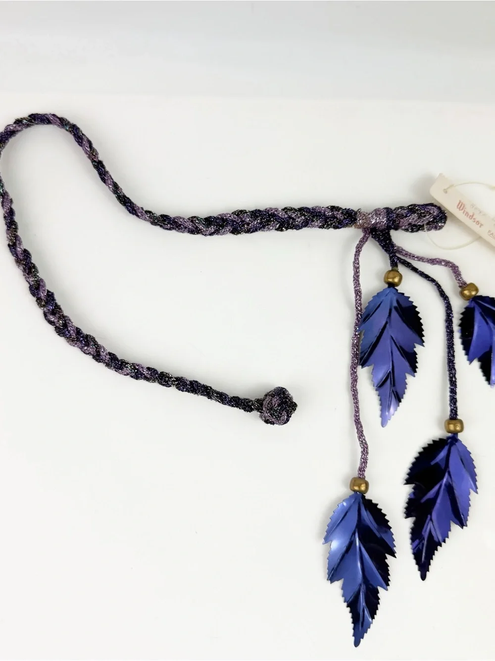 Vintage 80s 90s Windsor Fashions Braided Leaf Headband Boho Festival NWT *Read